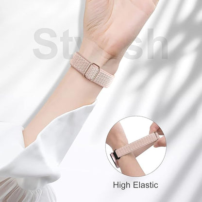 Lerobo Elastic Bands Compatible with Samsung Galaxy Watch 8 7 6 5 4 40mm 44mm/Galaxy Watch 8 Classic 6 4 Classic 43mm 47mm 42mm 46mm/5 Pro Band 45mm/Active 2,3 Pack 20mm Adjustable Nylon Sport Band