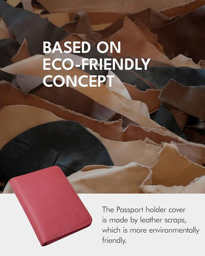 ALLIVE Passport Holder for Travel, Genuine Leather Passport Holder Women Men,Passport Cover,Travel Wallet Must Haves Airport Essentials Travel Gifts Pink