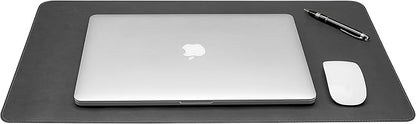 Gallaway Leather Desk Mat,Desk Writing Pad - Office Desk Pad, Medium 24" x 14" Gray, Desk Mats on Top of Desks, Gift Ready Elegant Computer Desk Mat Desk Cover Desk Pad Protector PU Leather