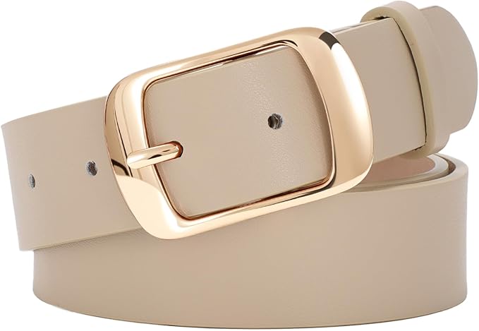 SUOSDEY Women Belts For Jeans Dresses Pants Ladies Leather Waist Belt with Elegant Buckle, Width 1.3"