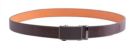 Fabio Valenti Mens Belt,Ratchet Belt Dress with 1 3/8" Genuine Leather with Easier Adjustable Buckle, Trim to Fit