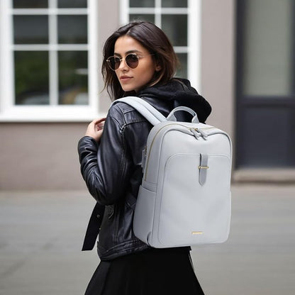Laptop Backpack for Women,Carry on Travel Backpack Casual Work Business Backpacks Purse College,16 Inch,Grey