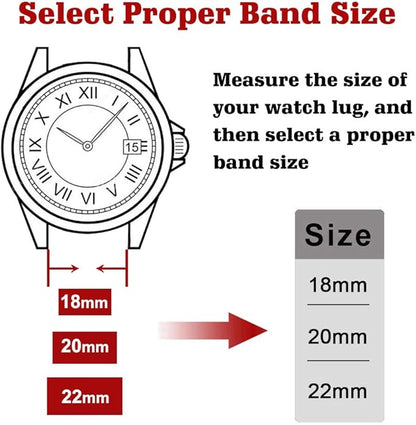 Ritche Christmas Gift Quick Release Leather Watch Bands Genuine Watch Straps for Men Women Top Grain Leather Watch Strap, White Elephant Gifts, Stocking Stuffers for Men, Father's Day gifts