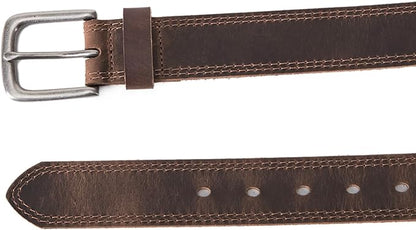 VATAN Men's Full Grain Leather Casual Every Day Jeans Belts, Handmade Men Leather Belt with Gift Box