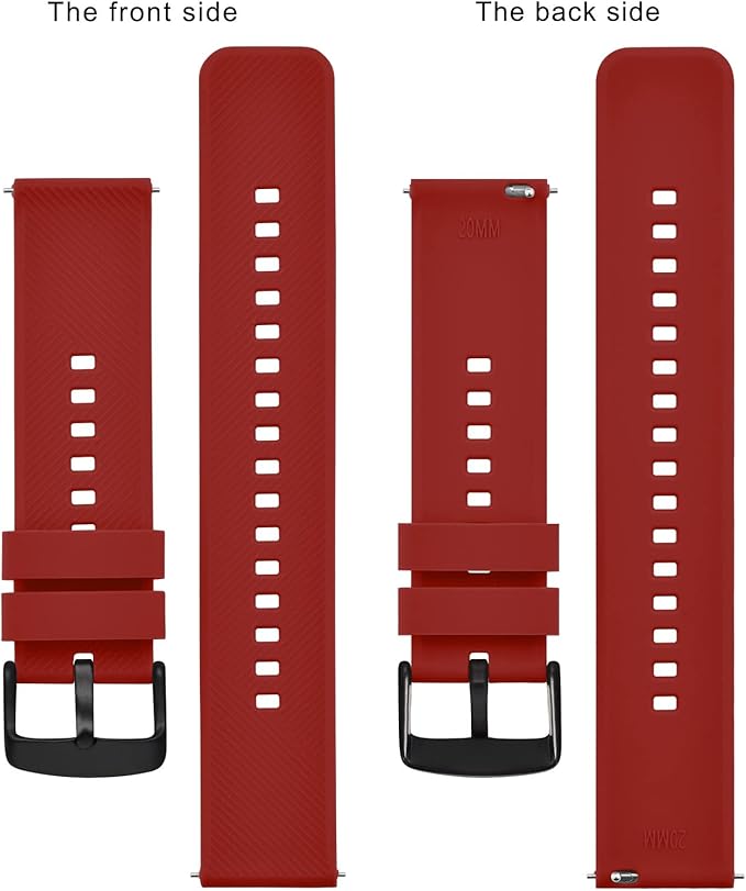 BISONSTRAP Watch Strap 18mm 19mm 20mm 21mm 22mm, Quick Release Silicone Watch Bands for Men Women