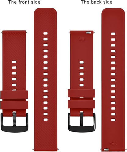 BISONSTRAP Watch Strap 18mm 19mm 20mm 21mm 22mm, Quick Release Silicone Watch Bands for Men Women