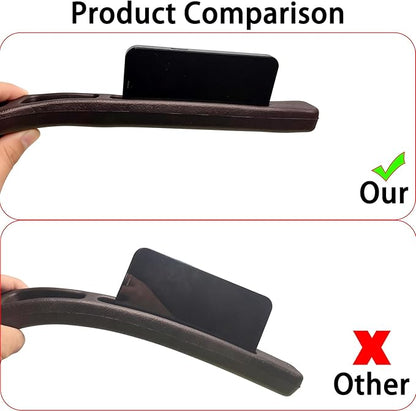 Car Seat Gap Filler Organizer of 2 - No Drop Seat Guard, Universal Car Seat Gap Filler, Durable Non-Slip Material, Easy 10-Second Install for Cars, Trucks & SUV (Brown)
