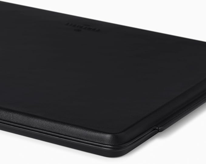Comfyable 13 Inch Faux Leather Laptop Sleeve Case, Slim Protective Laptop Cover Compatible with MacBook Air M4 2025-2018 & MacBook Pro M2 2022 M1 2020-2016, Black
