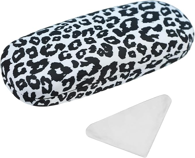 PERFECTSIGHT Hard Shell Eyeglasses Case, PU Leather Protective Glasses Case, Cute Eyeglass Case for Women Men Girls