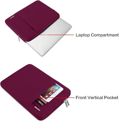 MOSISO Laptop Case 13 inch, Laptop Sleeve Compatible with MacBook Neo/Air/Pro 13 inch with A18/M5/M4/M3/M2/M1 Chip 2026-2016, Polyester Vertical Computer Sleeve Bag with Pocket, Wine Red
