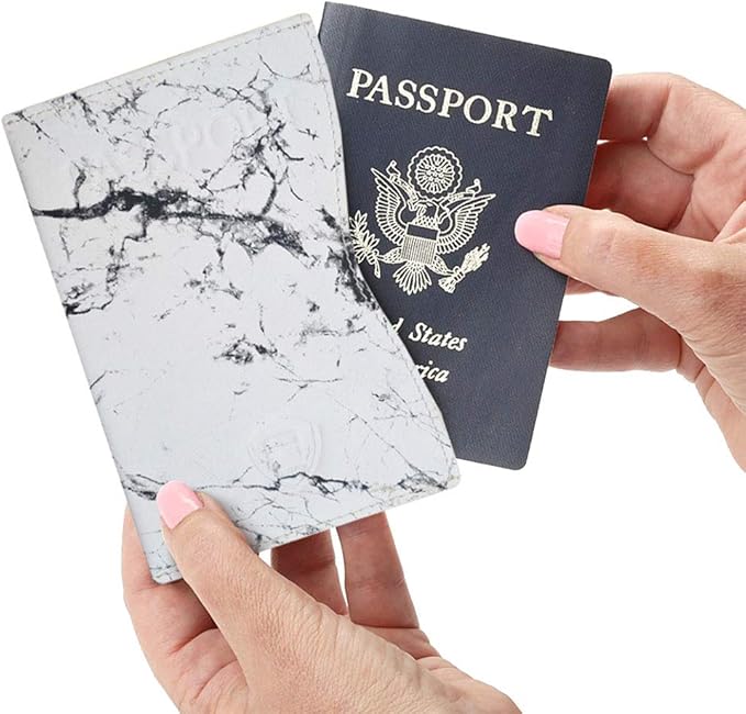 Alban RFID Passport Holder Women Men RFID Blocking Travel Passport Wallet Case Genuine Leather Passport Cover porta pasaporte