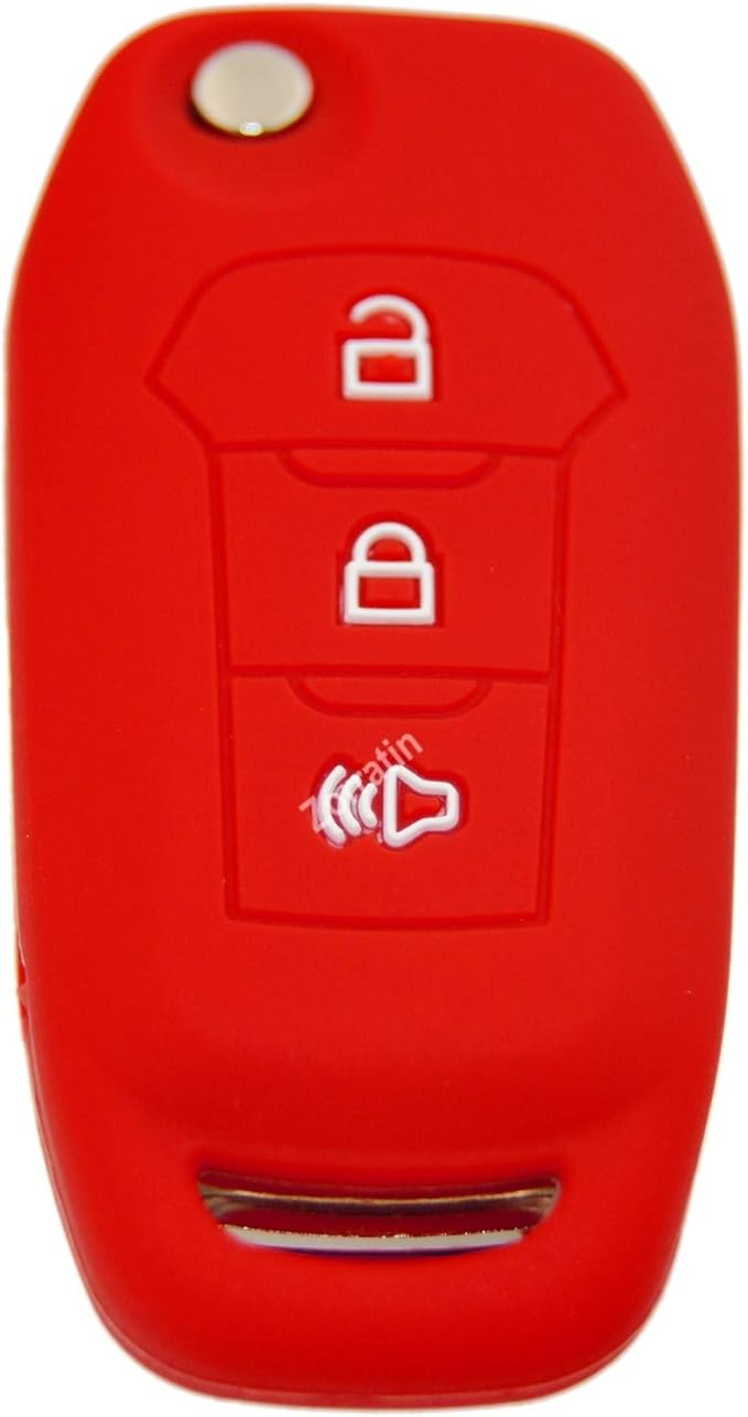 Silicone Key Fob Cover Remote Protector for Ford F150 F250 F350 F450 F550 Raptor Ranger Transit Fusion Bronco EcoSport Escape Explorer Expedition Lightning Maverick XLT (Flip Key)
