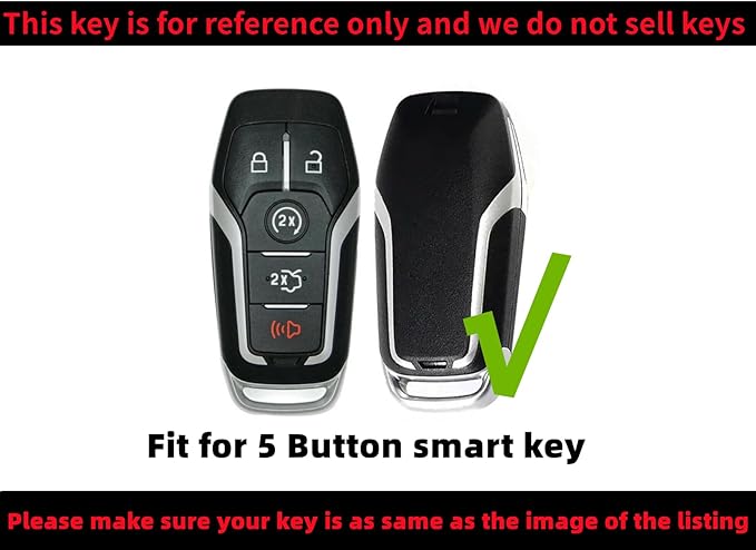 REPROTECTING Silicone Rubber Key Fob Cover Compatible with 2013-2018 Ford Edge Explorer F-150 F-250 Super Duty F-350 Super Duty Fusion Mustang Lincoln MKX M3N-A2C31243300