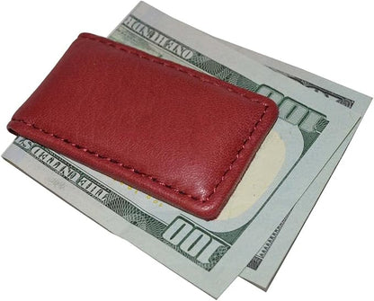 LB LEATHERBOSS Men's New Leather Strong Magnetic Money Clip