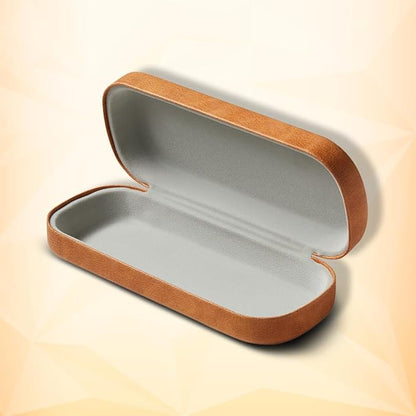 Rounded Rectangle Glasses Case – Hard Shell PU Leather Eyewear Case with Soft Lining & Magnetic Closure