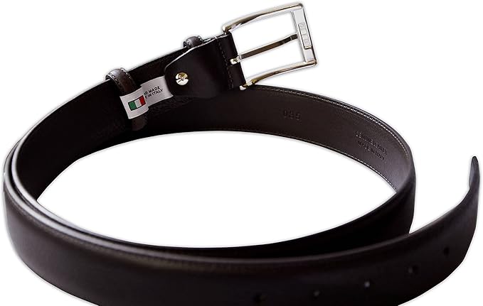 Mens Plain Smooth Italian Dress Leather Belt