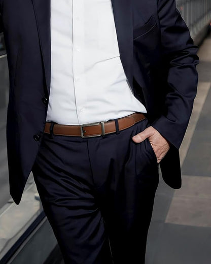 CHAOREN Click Belts for Men - Mens Ratchet Belt 1 3/8" for Dress Pants - Perfect Companion to Men's Oxfords