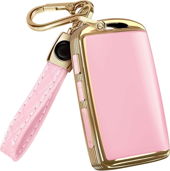 Lucrum Compatible with Mazda Key Fob Cover & Leather Keychain - TPU Case for 3, 6, CX-5 CX-9 CX-30 CX-50 CX-70 (2019-2025)