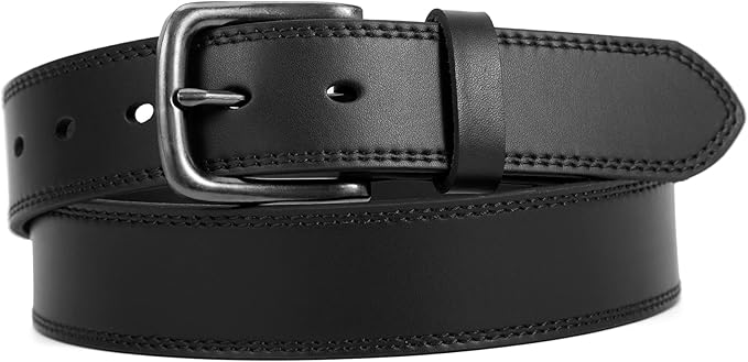 VATAN Men's Full Grain Leather Casual Every Day Jeans Belts, Handmade Men Leather Belt with Gift Box