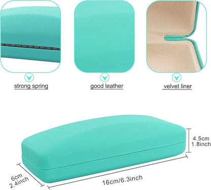 SMARTTOP Hard Shell Eyeglass Case- Glass Case With Cleaning Cloth, Glasses Case hard shell for men women