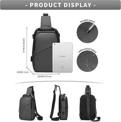 Messenger bag for Men,Small Sling Crossbody Backpack Shoulder Bag for Men Women,canvas Strap Backpack Sling Bag