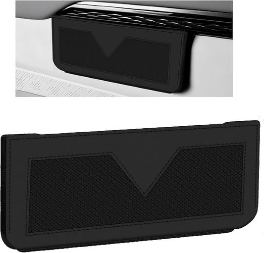 Car Sunglasses Case, PU Leather Pocket Self-Adhesive Storage Pouch for Vehicle Door Window Console, Multifunctional Vehicle Interior Organizer for Glasses Phones Wallets Keys (Black)