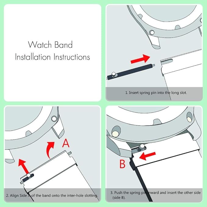 Moran Stainless Steel Watch Band Quick Release Replacement Metal Strap 20mm 22mm for Men Women