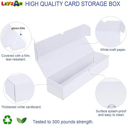 Trading Card Storage Boxes, 12 Pack 1000 Count Cardboard Card Organizer for MTG, TCG & Sports Cards, Fits Sleeved Cards, Bulk Card Storage for Trading Card Collections