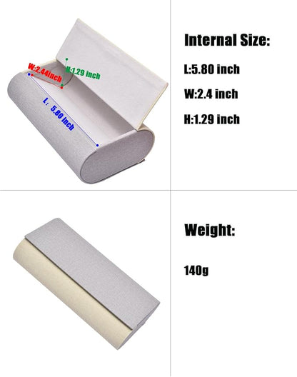 Philley Dual Glasses Case 2-in-1 PU Leather Hard Shell Double Eyeglasses case for Women & Men