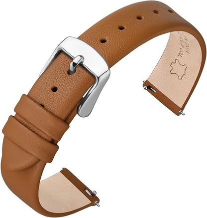 ANNEFIT Watch Bands for Men Women, Top Grain Leather Watch Strap with Quick Release, Band Width 12mm 13mm 14mm 16mm 18mm 20mm 22mm