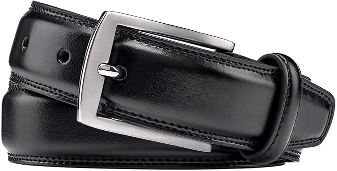 KM Legend Mens Genuine Leather Dress - Classic & Fashion For Work Business And Casual Belt