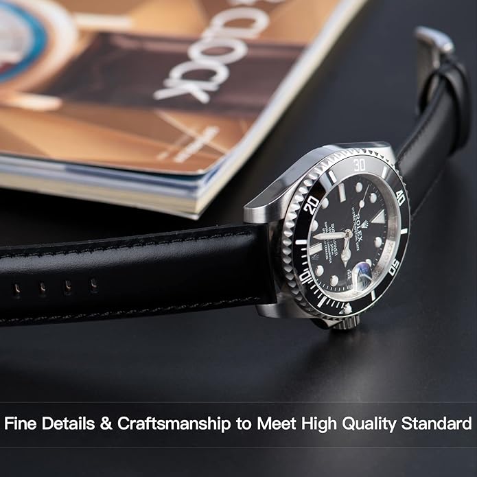 OTTOODY Leather Watch Bands Quick Release, Elegant Top Grain Leather Watch Straps for Men & Women, Choice of Color & Width - 18mm, 19mm, 20mm, 21mm or 22mm Wristbands Bracelet for Watch & Smartwatch
