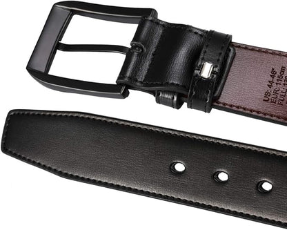 beltox fine Men’s Casual Leather Jeans Belts 1 1/2” Wide 4MM Thick Alloy Prong Buckle Work Dress Belt for Men
