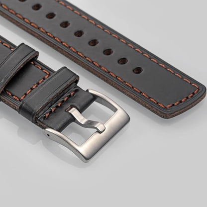 hemsut h Leather Watch Bands for Men, Horween Quick Release Leather Watch Strap Vintage Watch Replacement Wrap of 18mm, 20mm, 22mm