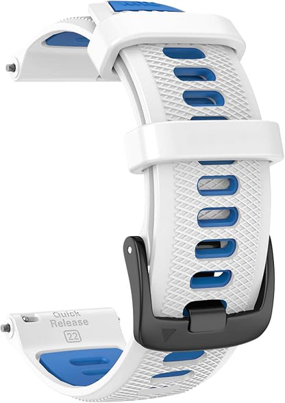 ISABAKE 22mm Watch Band for Gamrin Forerunner 265/Forerunner 255/Vivoactive 4 45mm/Venu 2/Venu 3, Silicone Quick Release Replacement Wristband