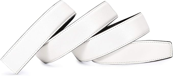 Dubulle Designer Ratchet Belt for Men Leather Fashion Adjustable Automatic Buckle Sliding Removable Dress Casual
