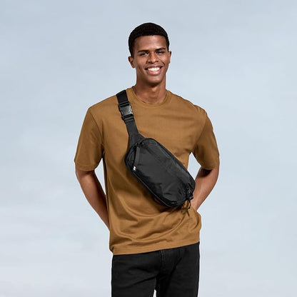 tomtoc 3.5L Sling Bag with RFID Blocking, Crossbody Bag Chest Shoulder Pack for Men and Women, Water-resistant Lightweight Casual Waist Fanny Pack for Travel/Daily Use
