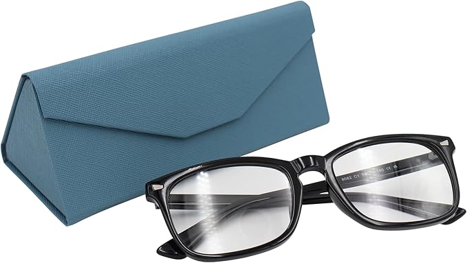 Real Sic Glasses Case for Men and Women - Magnetic Folding Hard Shell Sunglass Holder - Inspired by Solid Color
