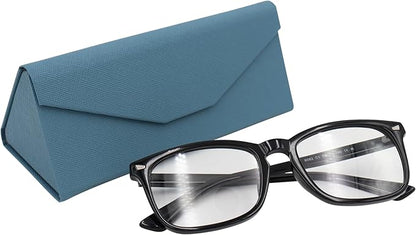 Real Sic Glasses Case for Men and Women - Magnetic Folding Hard Shell Sunglass Holder - Inspired by Solid Color