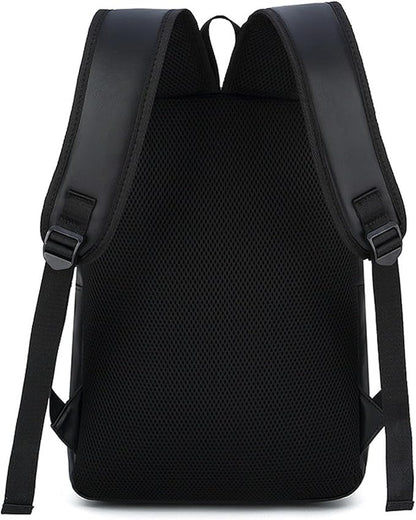 Vintage Leather Backpack for Men 16" Laptop Bag for work Casual Daypack Business Travel Rucksack Waterproof (Black)