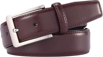 XOUXOU Men's Casual Leather Jeans Belts Classic Work Business Dress Belt with Prong Buckle for Men