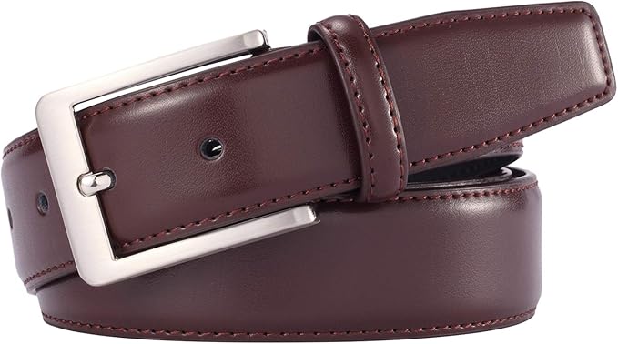 XOUXOU Men's Casual Leather Jeans Belts Classic Work Business Dress Belt with Prong Buckle for Men