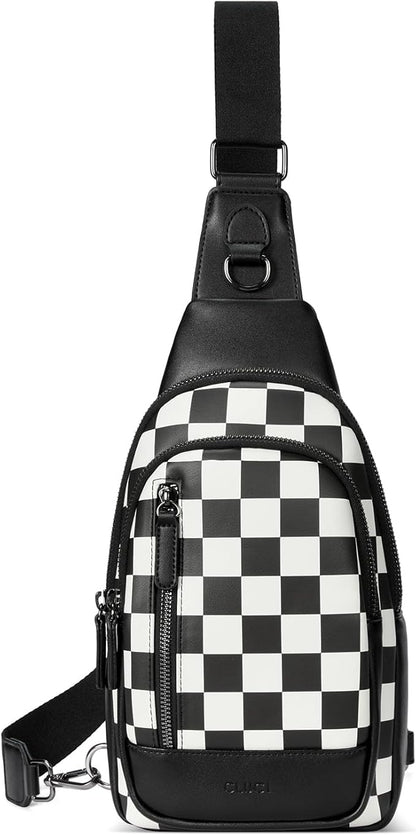CLUCI Crossbody Bags for Women Men,Leather Sling Bag Cross Body Backpack for Woman Gifts for Women Birthday Unique