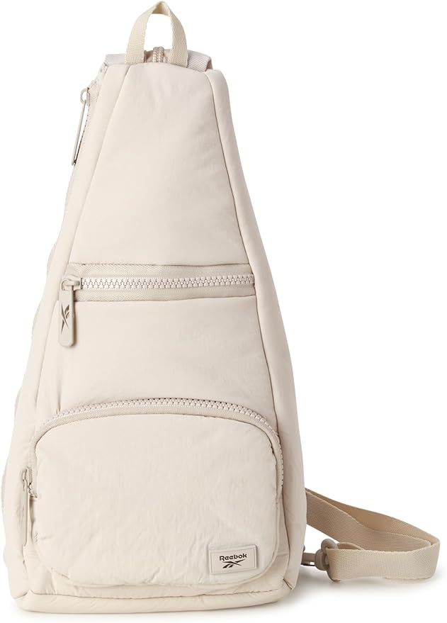 Reebok Unisex Crossbody Sling Bags – Compact Convertible Strap Cross Body Bag Travel Sling Bag - Gym & Travel Essential, Maeves Stucco