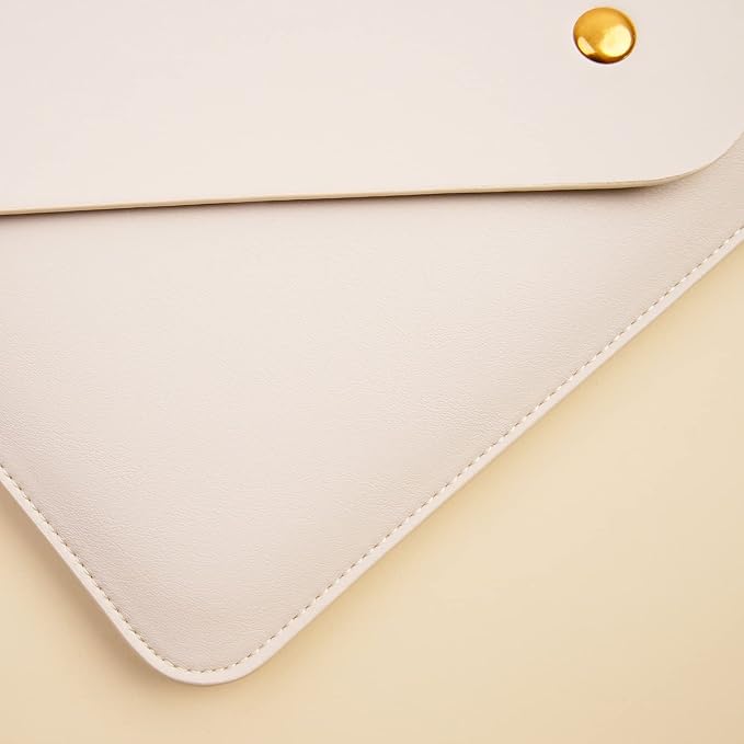Laptop Sleeve 14 Inch Compatible with MacBook Pro 14, MacBook Air 13 2010-2017, MacBook Pro 13 2012-2015, Surface Laptop 13.5 with Small Pouch, Mouse Pad and Cord Organizer, Color White