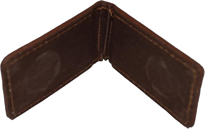 LB LEATHERBOSS Men's New Leather Strong Magnetic Money Clip