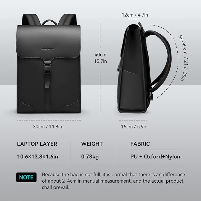 Muzee MARK RYDEN Slim Laptop Backpack for Men,15.6 Inch Business Backpack with Magnetic Snap,Water-Resistant Travel Work Commuter Backpack