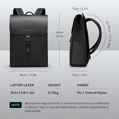 Muzee MARK RYDEN Slim Laptop Backpack for Men,15.6 Inch Business Backpack with Magnetic Snap,Water-Resistant Travel Work Commuter Backpack
