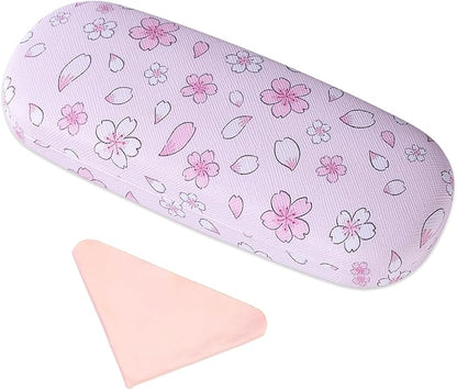 PERFECTSIGHT Hard Shell Eyeglasses Case, PU Leather Protective Glasses Case, Cute Eyeglass Case for Women Men Girls
