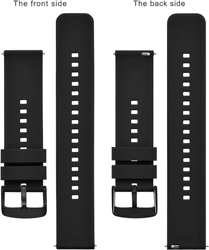 BISONSTRAP Watch Strap 18mm 19mm 20mm 21mm 22mm, Quick Release Silicone Watch Bands for Men Women